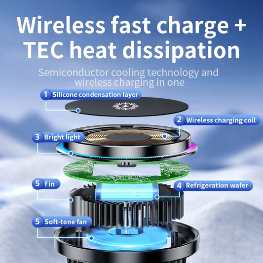 Just Charge Ice Cooling MagSafe Wireless Car Charger